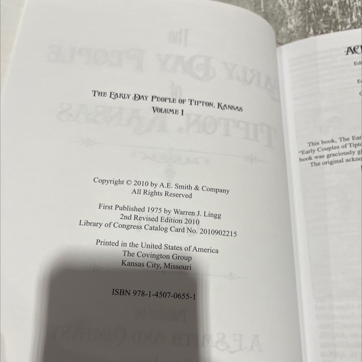 the early day people of tipton, kansas book, by yags yuan, 2010 Hardcover image 3