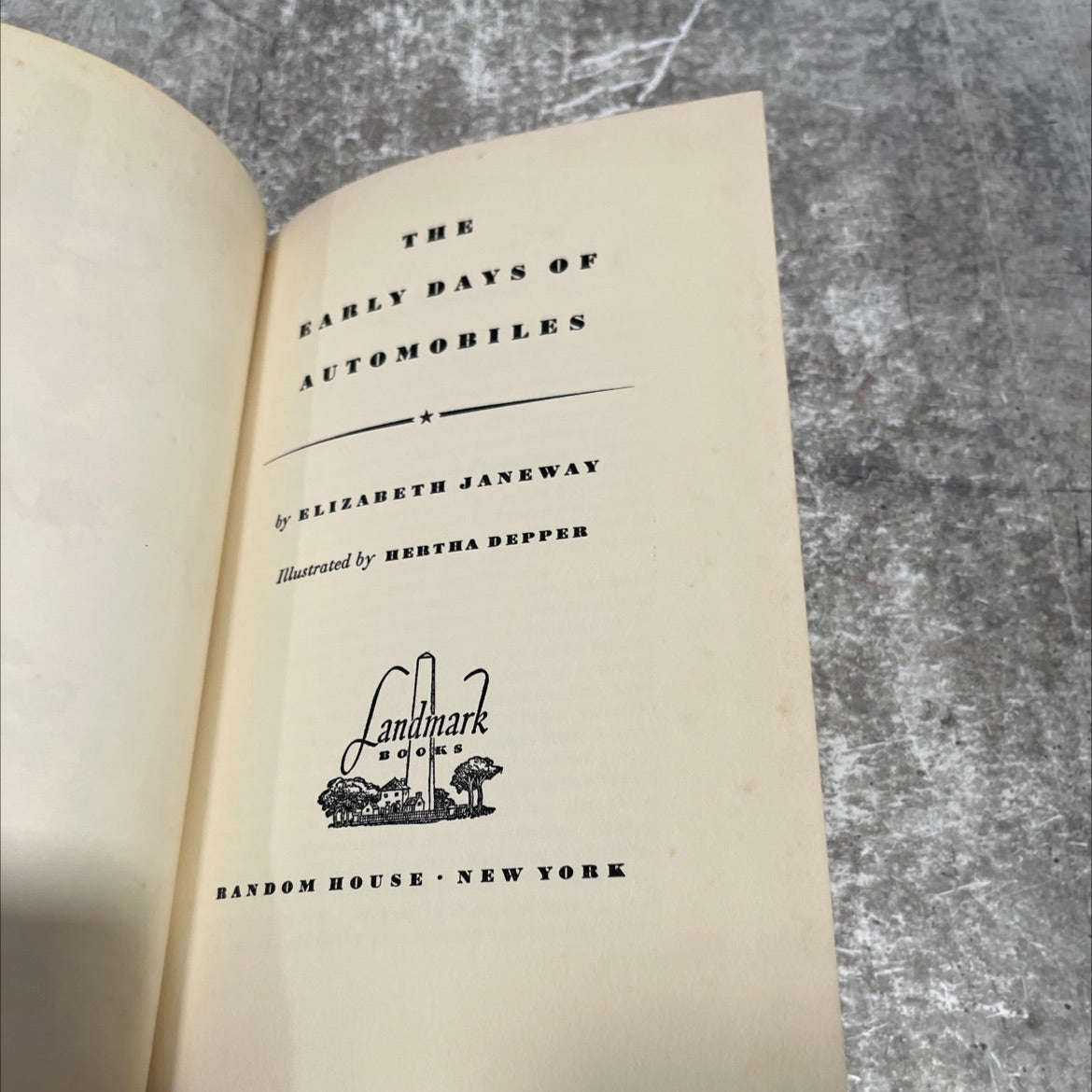 the early days of automobiles book, by elizabeth jane way, 1956 Hardcover image 2