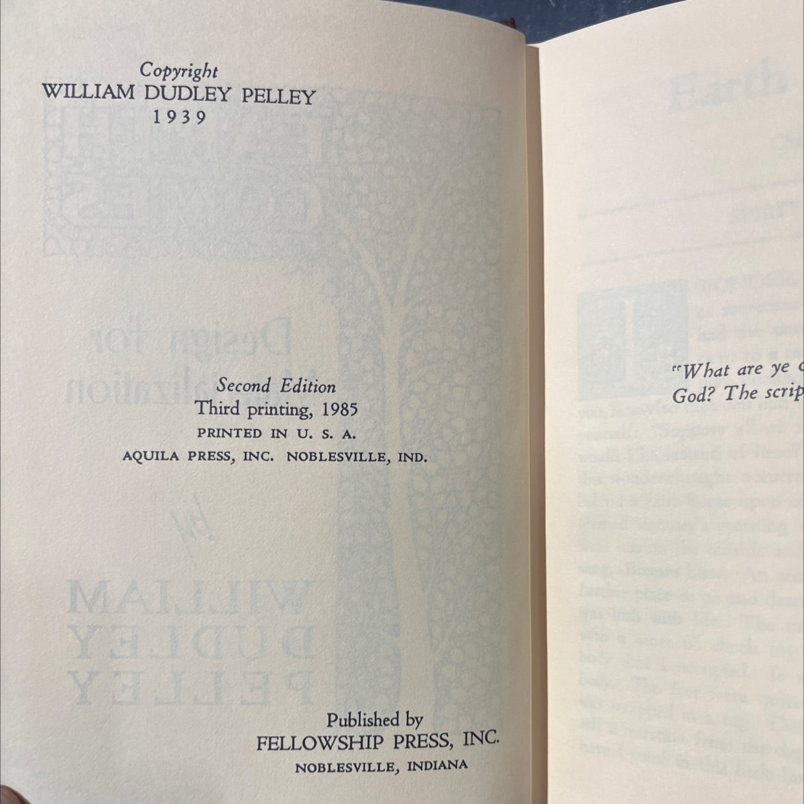 the earth comes design for materialization book, by william dudley pelley, 1985 Hardcover image 3