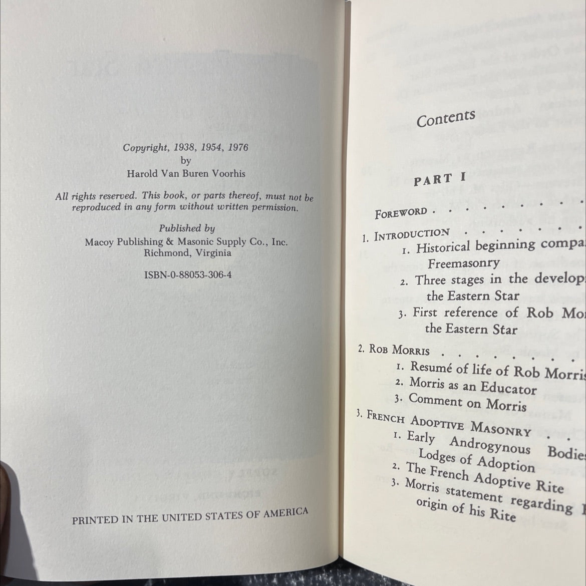 the eastern star the evolution from a rite to an order book, by Harold Van Buren Voorhis, 1976 Hardcover image 3