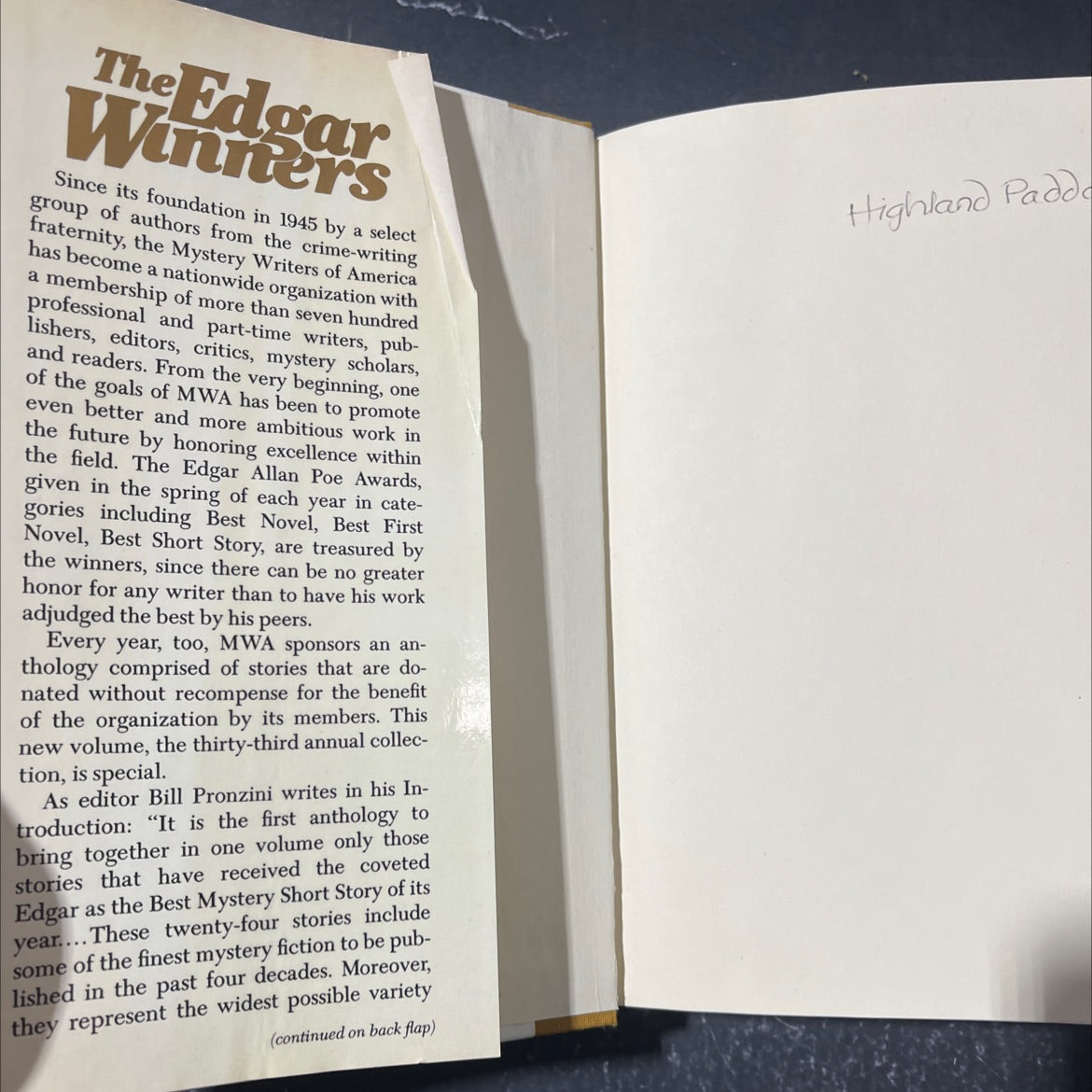 the edgar winners book, by Bill Pronzini, 1980 Hardcover image 4