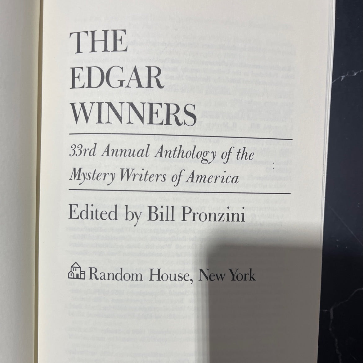 the edgar winners book, by Bill Pronzini, 1980 Hardcover image 2