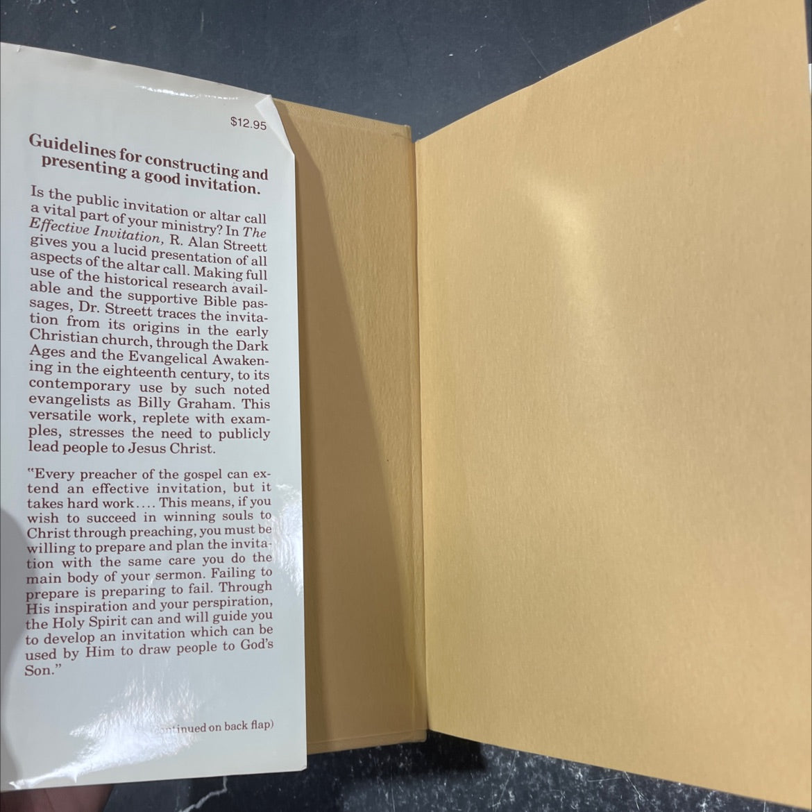 the effective invitation book, by R. Alan Streett, 1984 Hardcover image 4