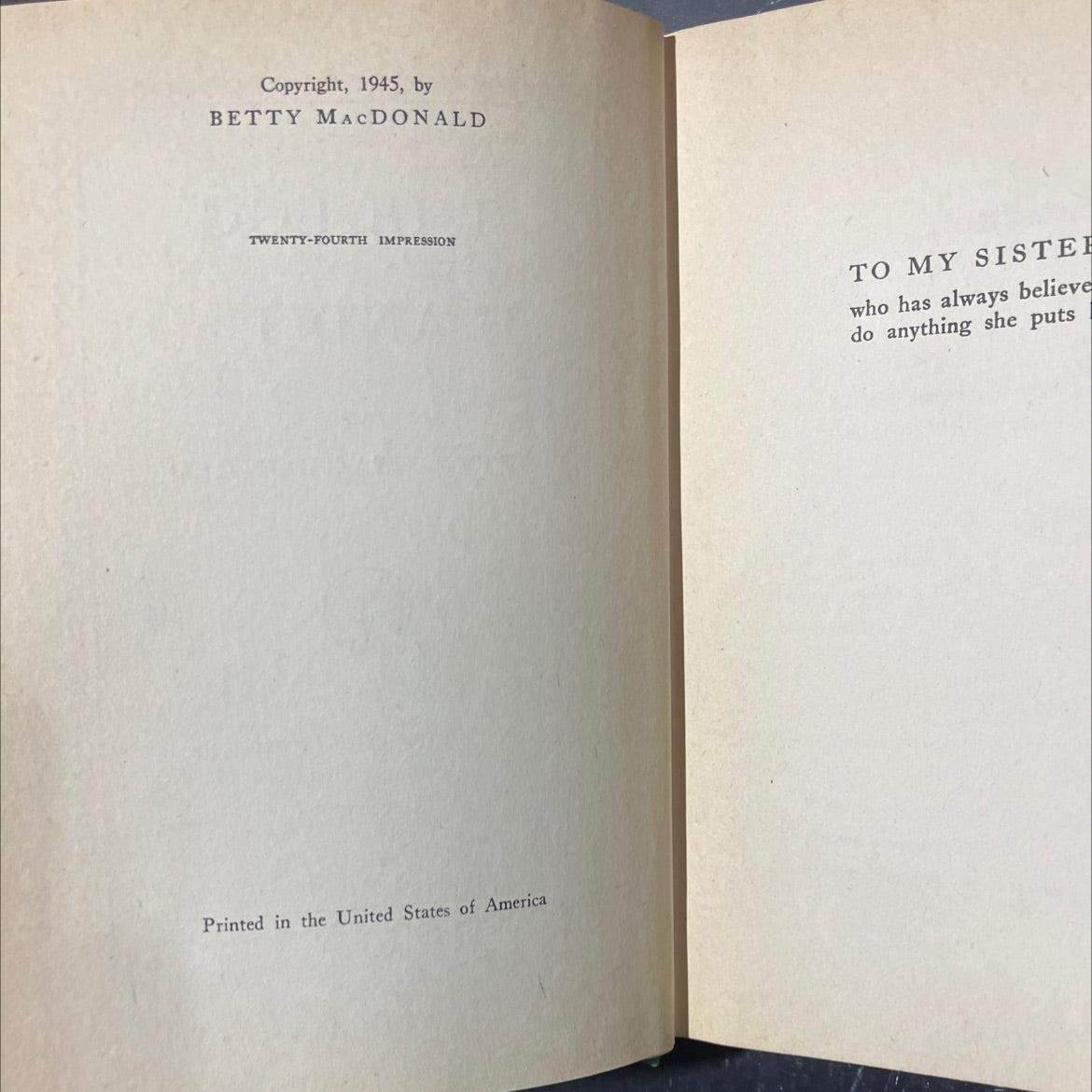 the egg and i book, by betty macdonald, 1945 Hardcover image 3