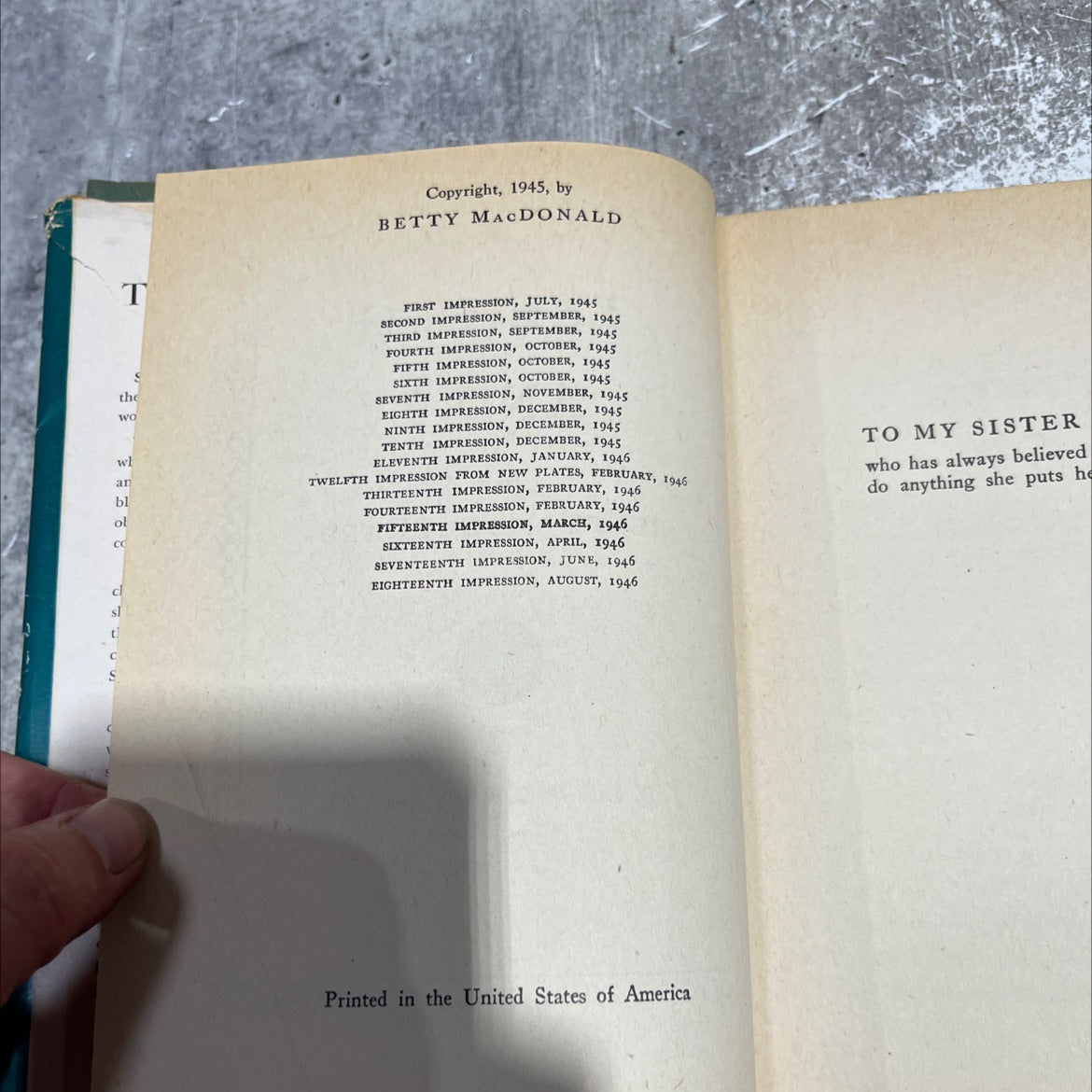 the egg and i book, by betty macdonald, 1946 Hardcover image 3