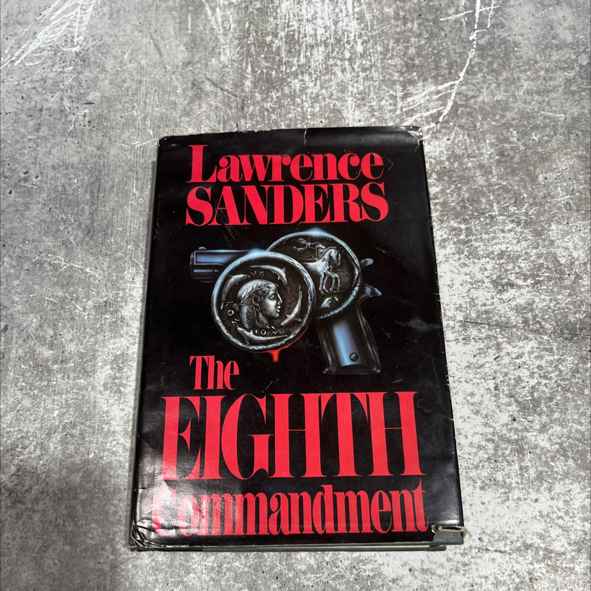 the eighth ment commandment book, by lawrence sanders, 1986 Hardcover image 1