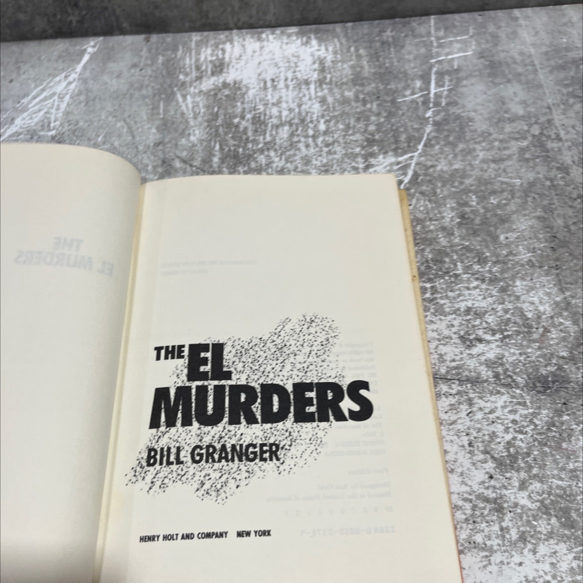 the el murders book, by Bill Granger, 1987 Hardcover image 2