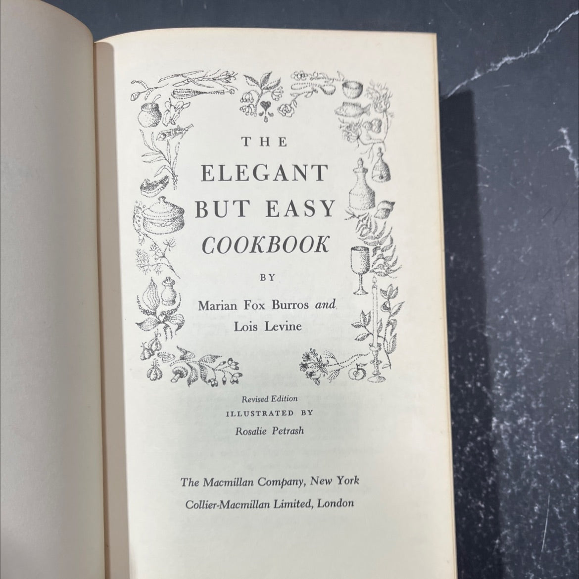 the elegant but easy cookbook book, by Marian Fox Burros and Lois Levine, 1967 Hardcover image 2