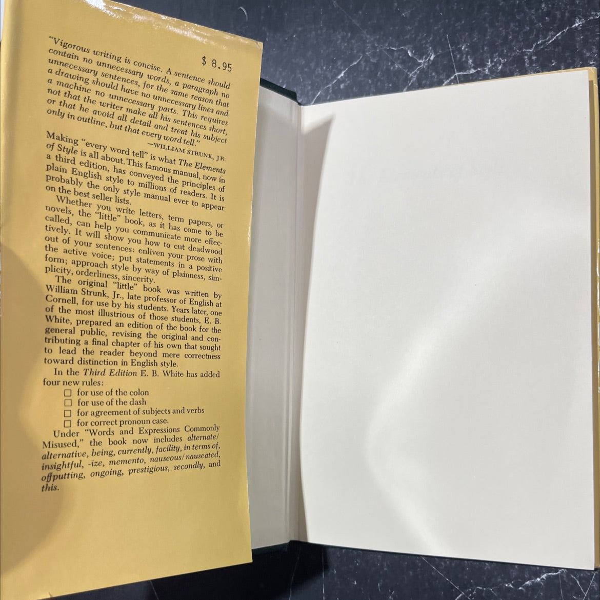 the elements of style book, by william strunk jr., 1979 Hardcover image 4