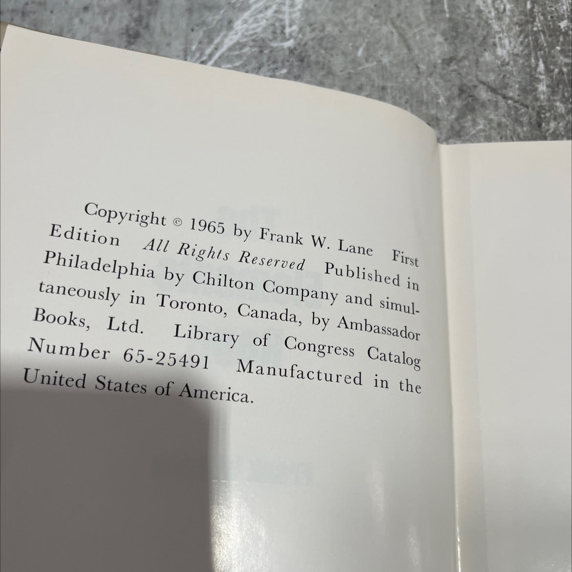 the elements rage book, by Frank W. Lane, 1965 Hardcover image 3