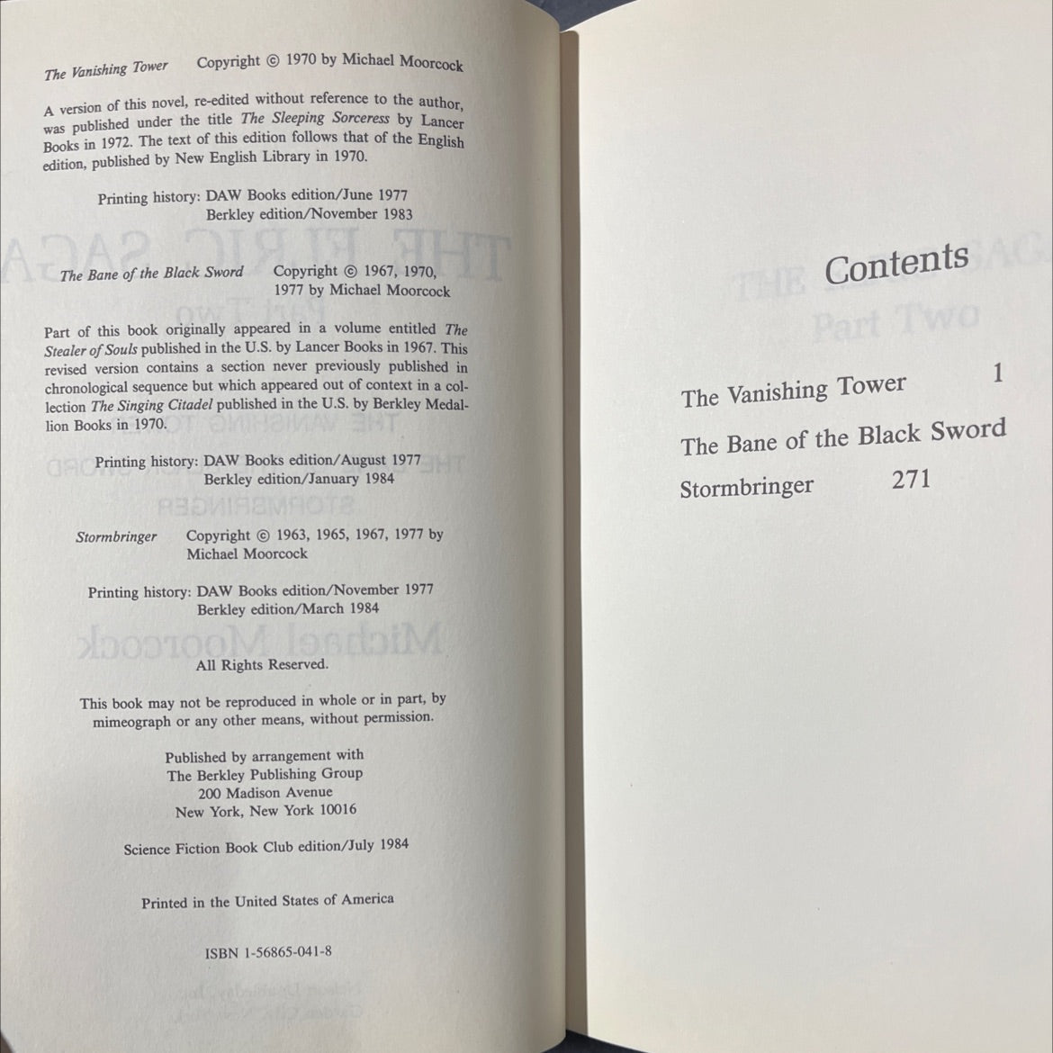the elric saga part two the vanishing tower the bane of the black sword stormbringer book, by michael moorcock, 1970 image 3