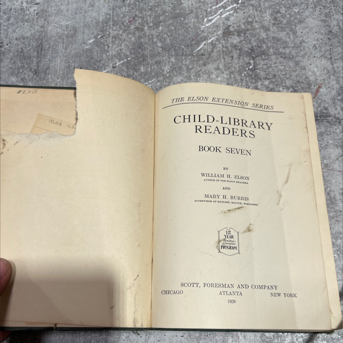 the elson extension series child-library readers book seven book, by william h. elson, mary h. burris, 1928 Hardcover image 2