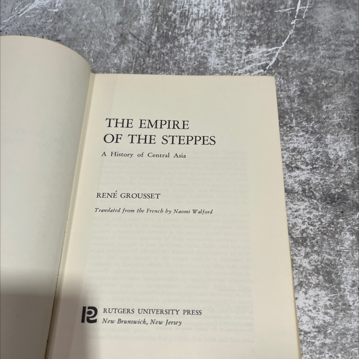 the empire of the steppes a history of central asia book, by rené grousset, 1970 Hardcover image 2