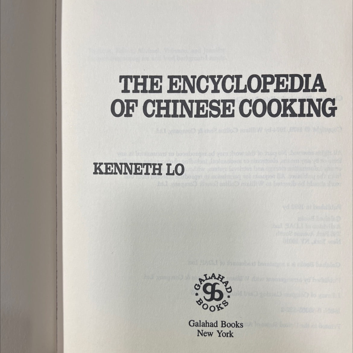 the encyclopedia of chinese cooking book, by kenneth lo, 1992 Hardcover image 2