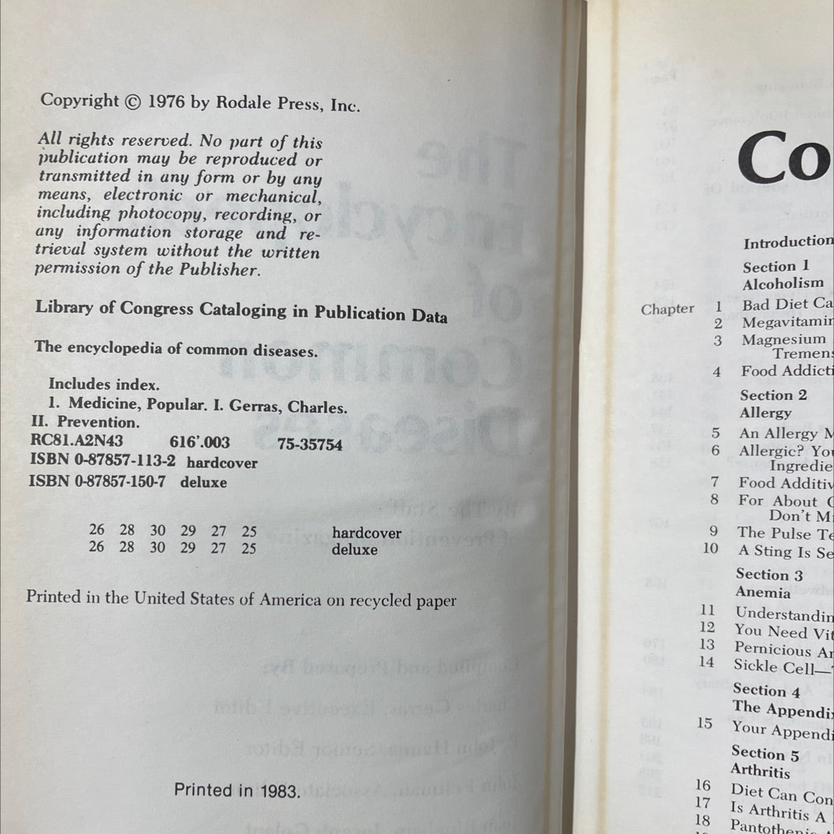 the encyclopedia of common diseases book, by Charles Gerras, E. John Hanna, John Feltman, Joan Bingham, Joseph Golant, image 3