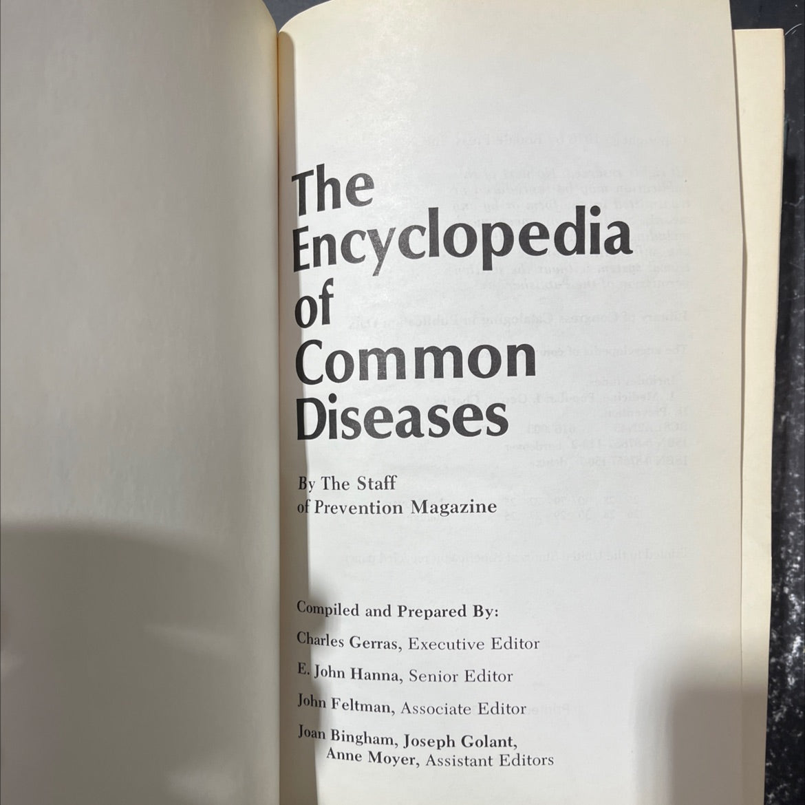 the encyclopedia of common diseases book, by Charles Gerras, E. John Hanna, John Feltman, Joan Bingham, Joseph Golant, image 2