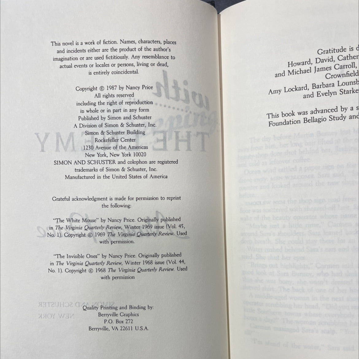 the enemy book, by Nancy Price, 1987 Hardcover image 3