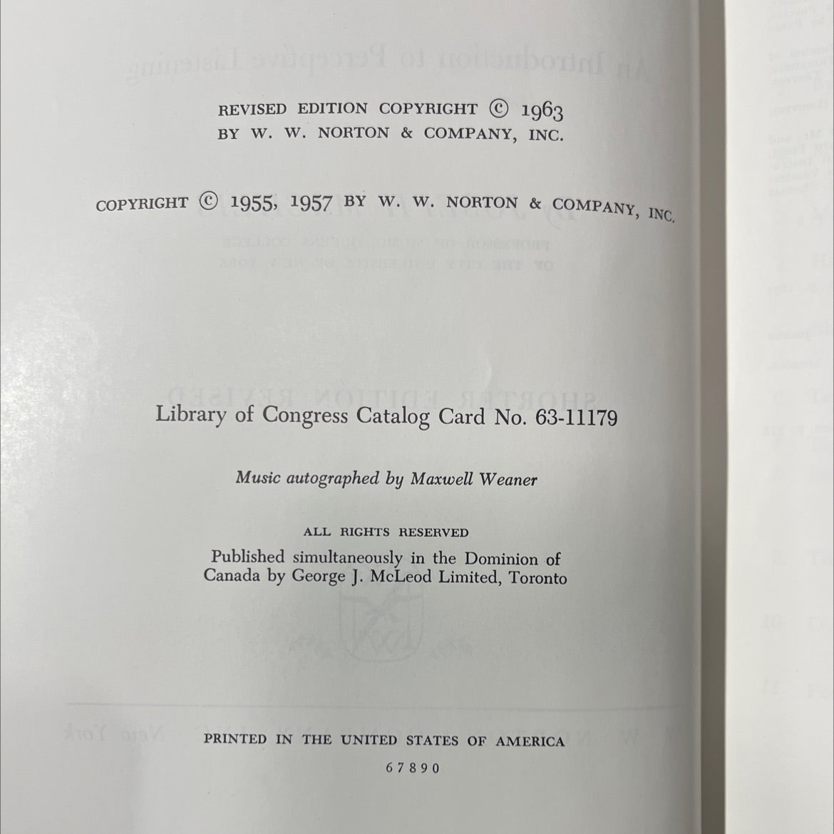 the enjoyment of music an introduction to perceptive listening book, by joseph machlis, 1963 Hardcover image 3