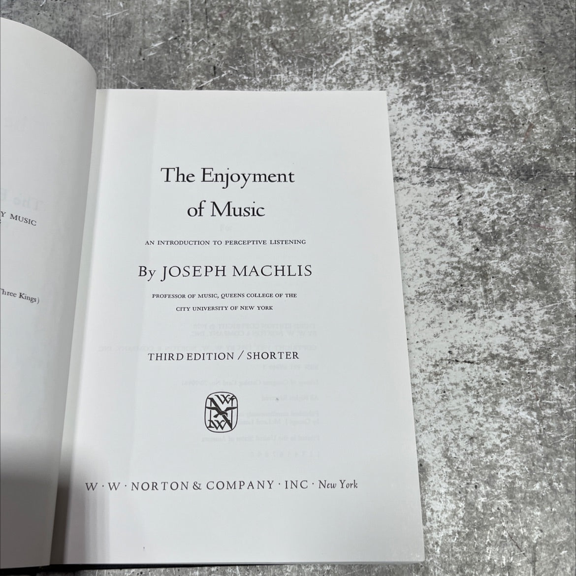 the enjoyment of music y music an introduction to perceptive listening three kings book, by joseph machlis, 1970 image 2