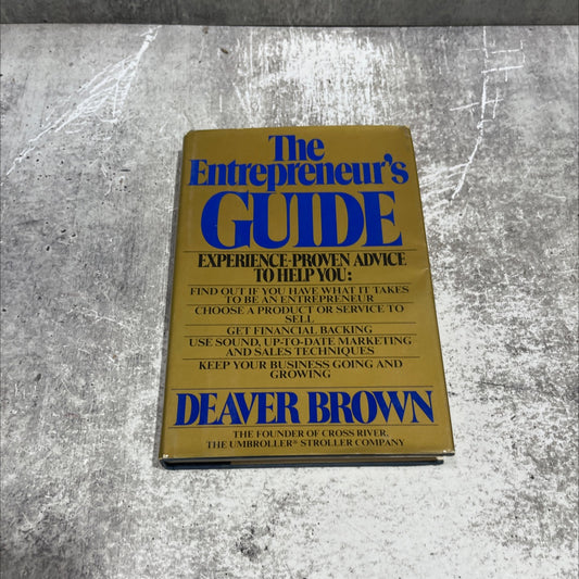 the entrepreneur's guide book, by Deaver Brown, 1980 Hardcover image 1