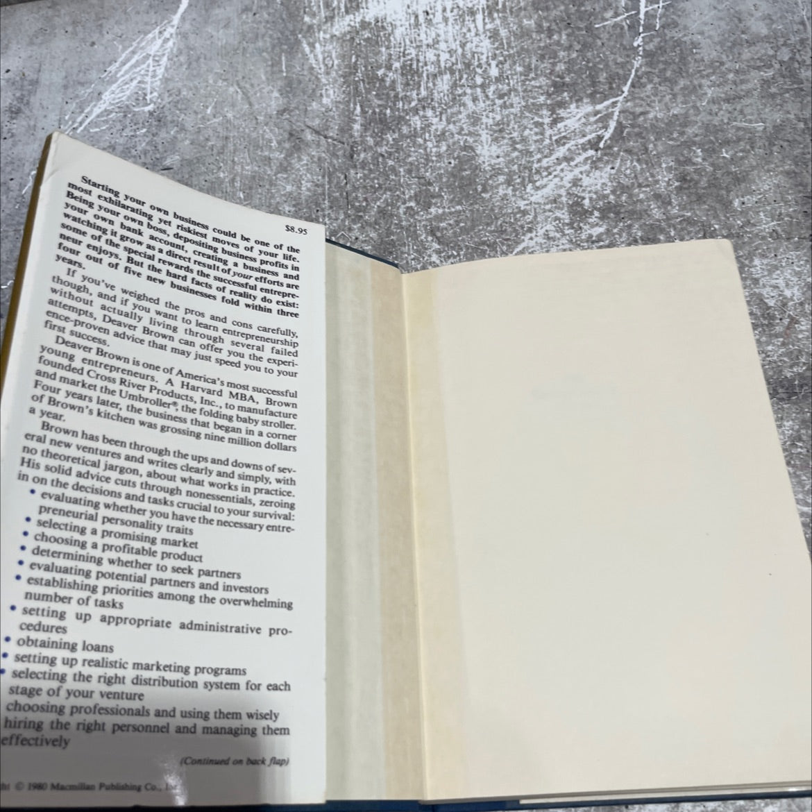 the entrepreneur's guide book, by Deaver Brown, 1980 Hardcover image 4