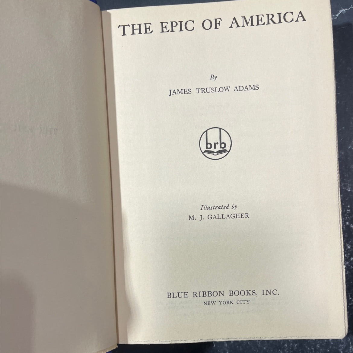 the epic of america book, by james truslow adams, 1931 Hardcover image 2