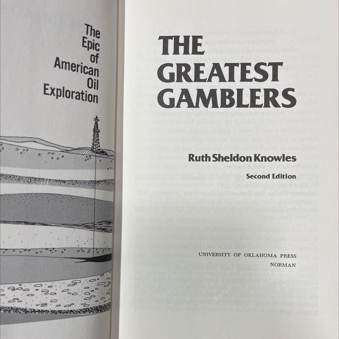 the epic of american oil exploration the greatest gamblers book, by ruth sheldon knowles, 1978 Hardcover image 2