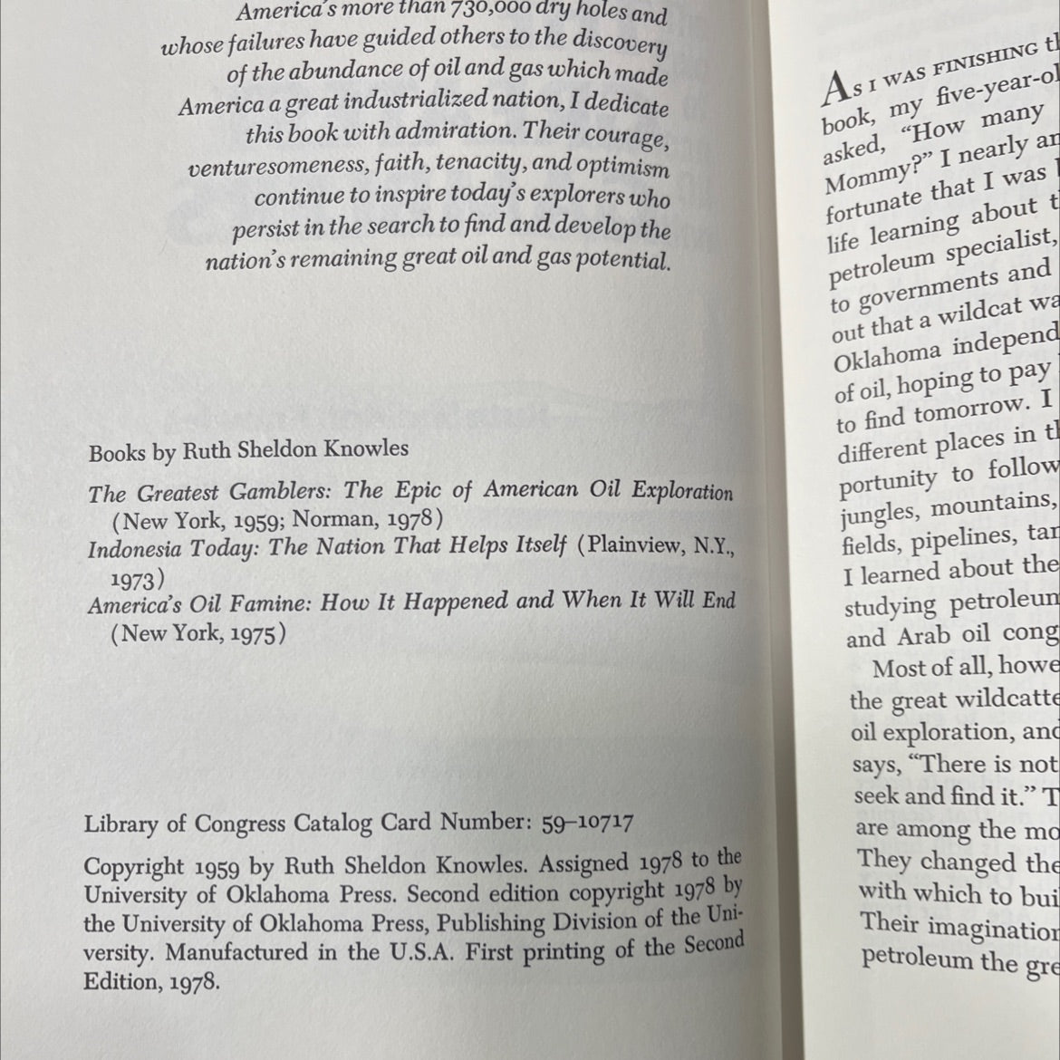 the epic of american oil exploration the greatest gamblers book, by ruth sheldon knowles, 1978 Hardcover image 3