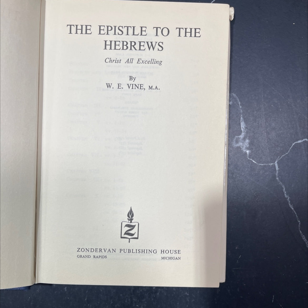 the epistle to the hebrews christ all excelling book, by w. e. vine, 1965 Hardcover image 2