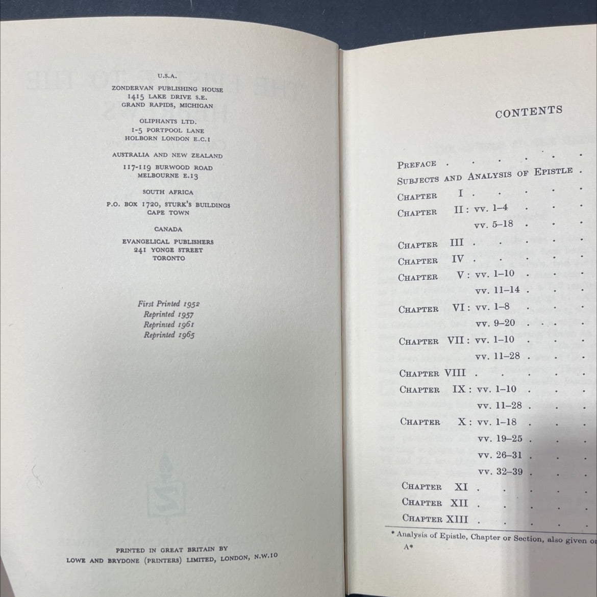 the epistle to the hebrews christ all excelling book, by w. e. vine, 1965 Hardcover image 3