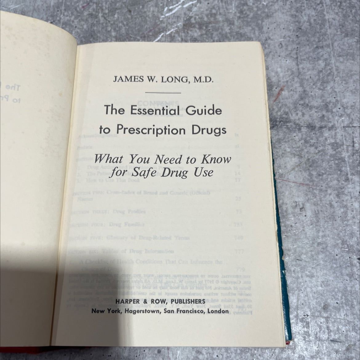 the essential guide to prescription drugs: what you need to know for safe drug use book, by james w. long, m.d., 1977 image 2