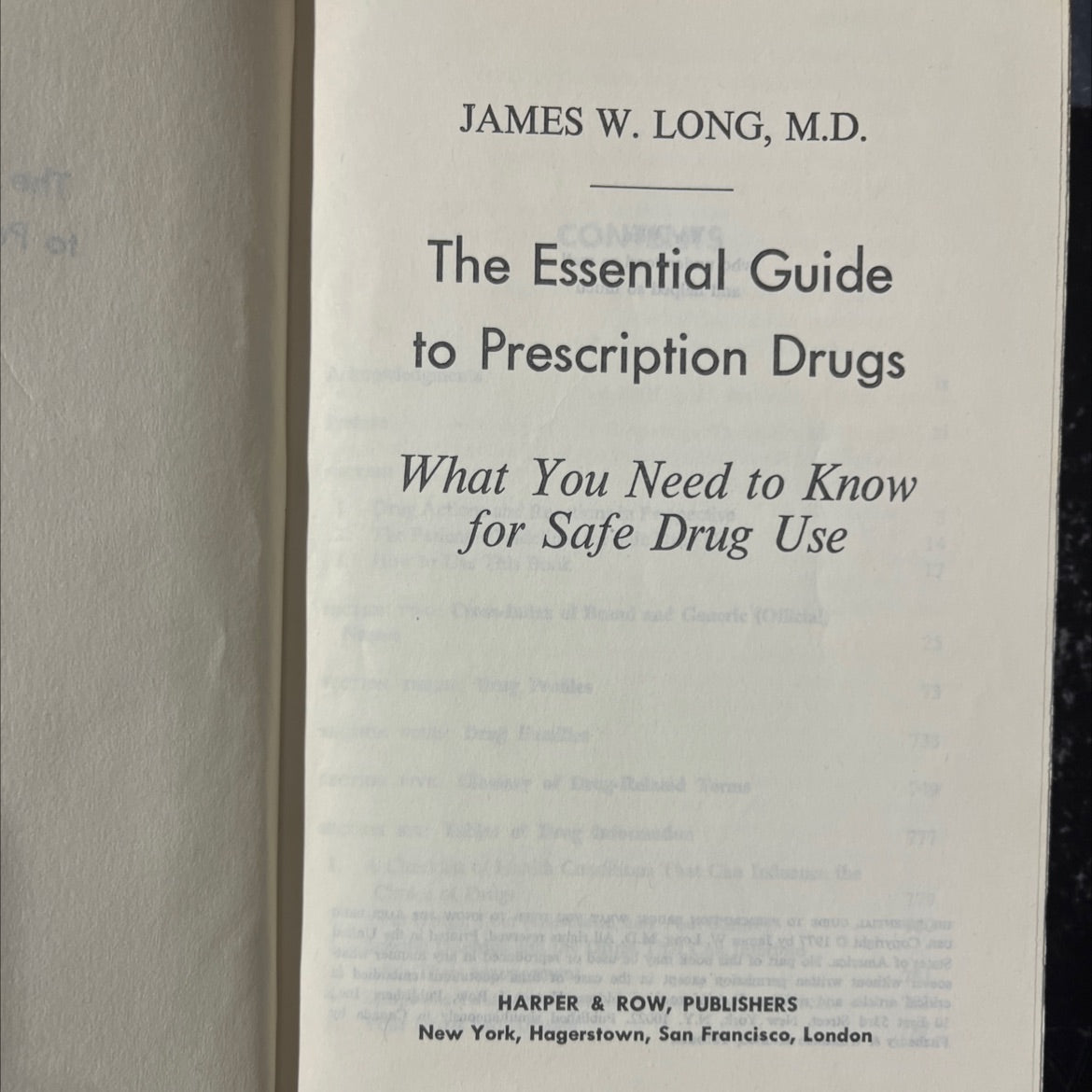 the essential guide to prescription drugs what you need to know for safe drug use book, by james w. long, m.d., 1970 image 2