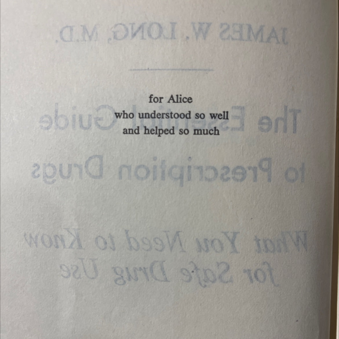 the essential guide to prescription drugs what you need to know for safe drug use book, by james w. long, m.d., 1970 image 3