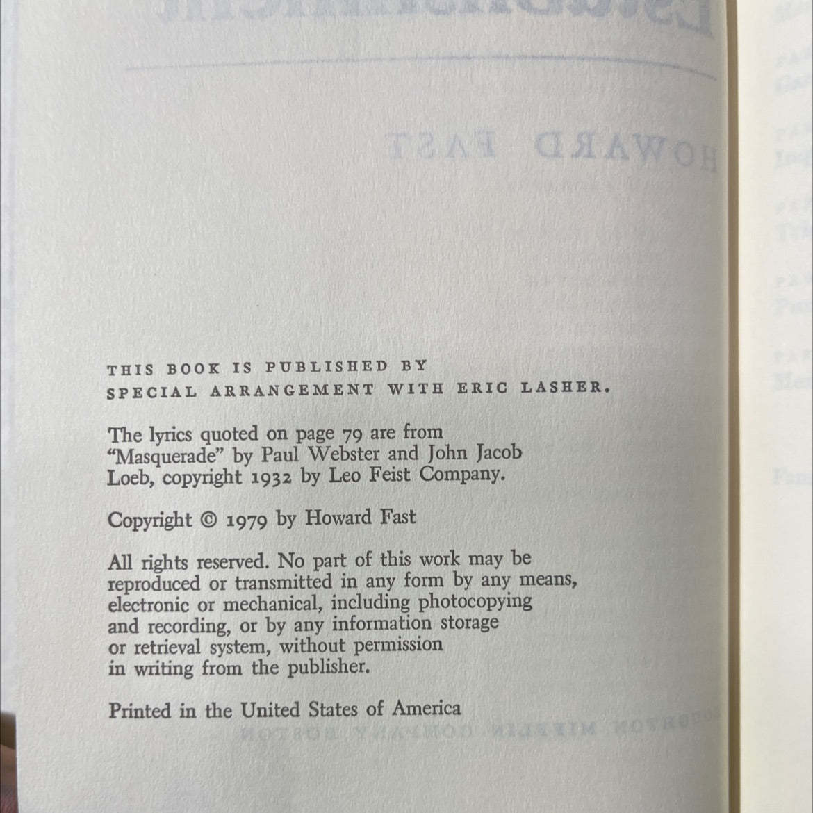 the establishment book, by howard fast, 1979 Hardcover image 3