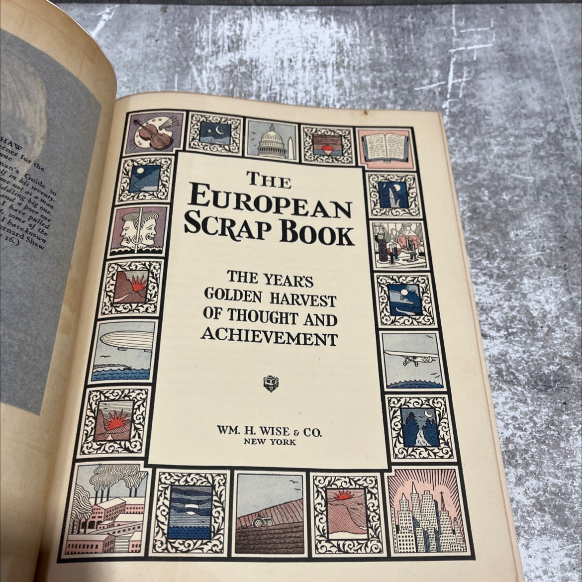 the european scrap book the year's golden harvest of thought and achievement book, by wm. h. wise & co., 1928 Hardcover image 2