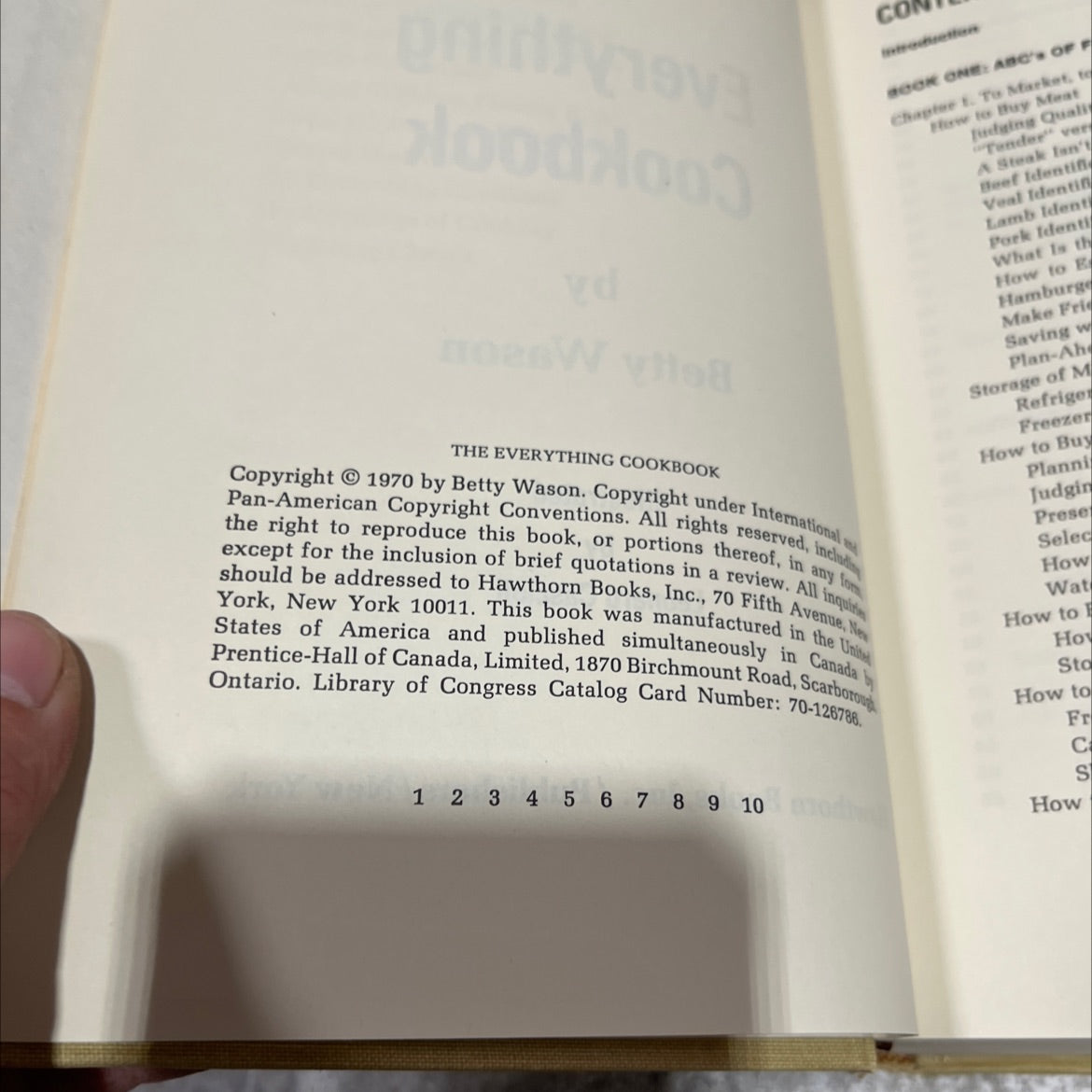 the everything cookbook book, by Betty Wason, 1970 Hardcover image 3