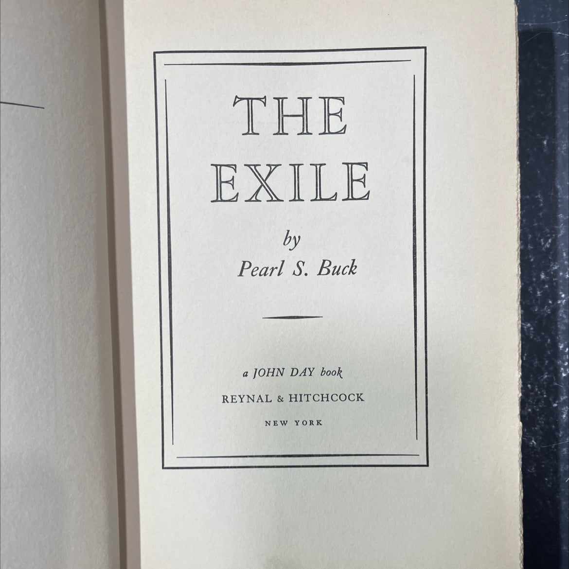 the exile book, by pearl s. buck, 1936 Hardcover image 2