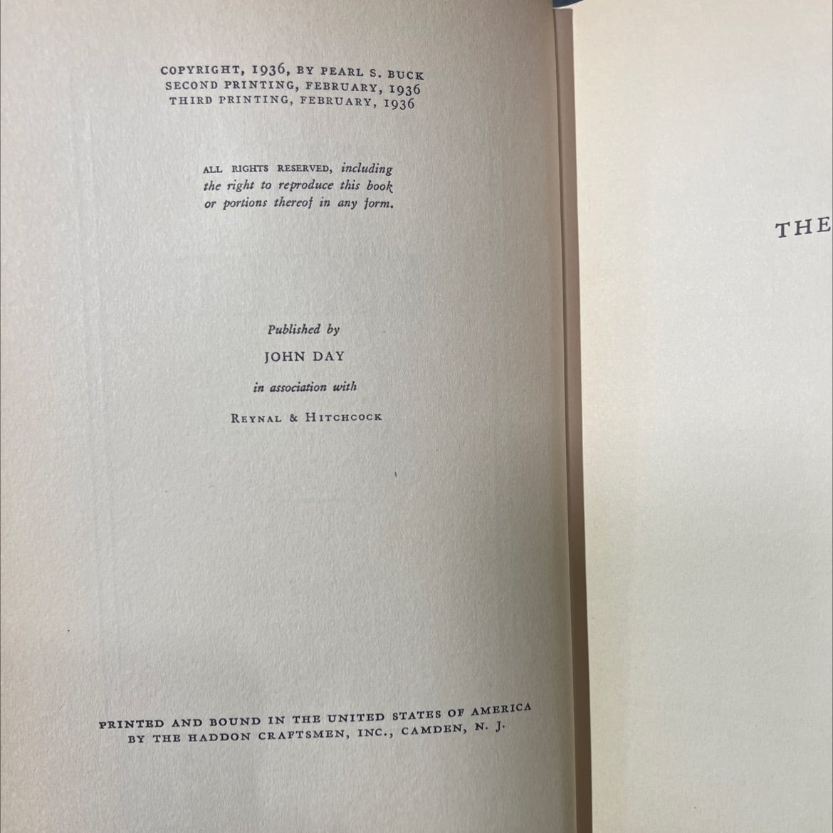 the exile book, by pearl s. buck, 1936 Hardcover image 3