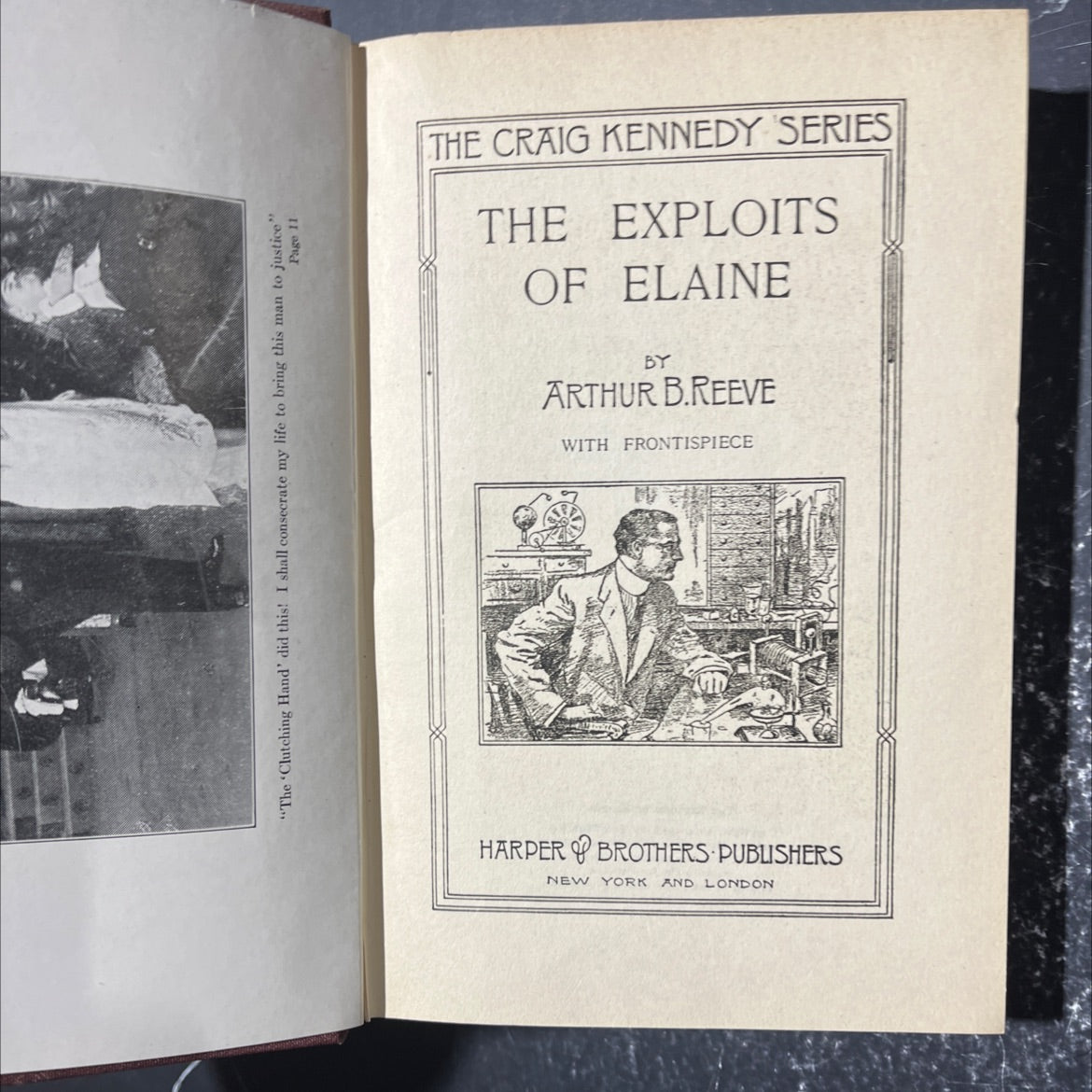 the exploits of elaine book, by arthur b. reeve, 1915 Hardcover image 2