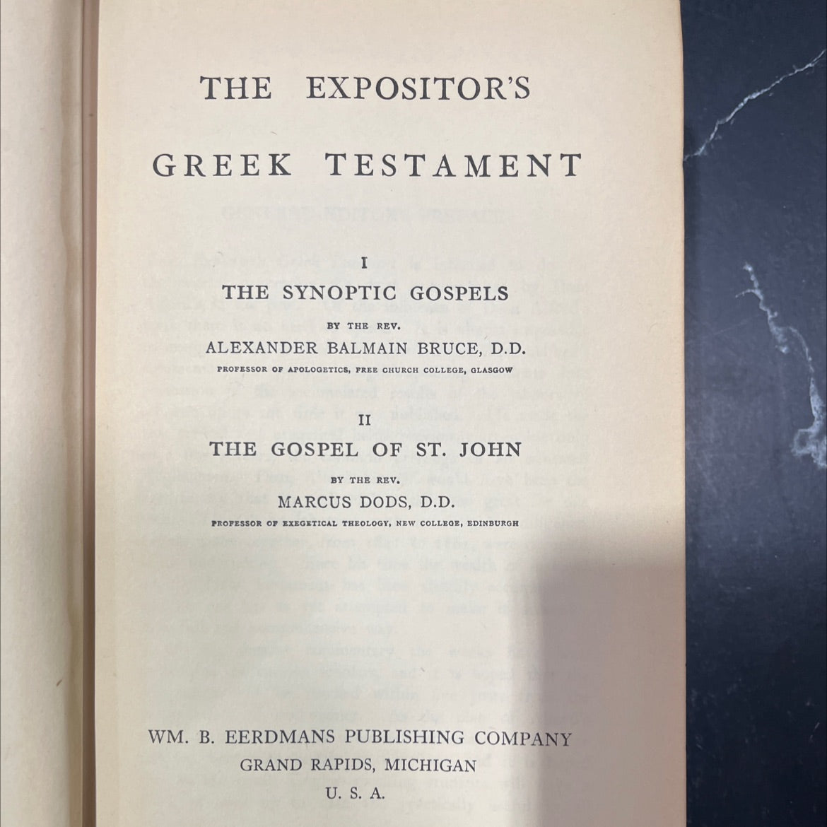 the expositor's greek testament i the synoptic gospels book, by alexander balmain bruce, d.d., 1970 Hardcover image 2