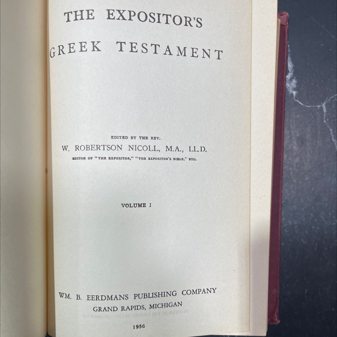 the expositor's greek testament the synoptic gospels book, by alexander balmain bruce, d.d., 1956 Hardcover image 3
