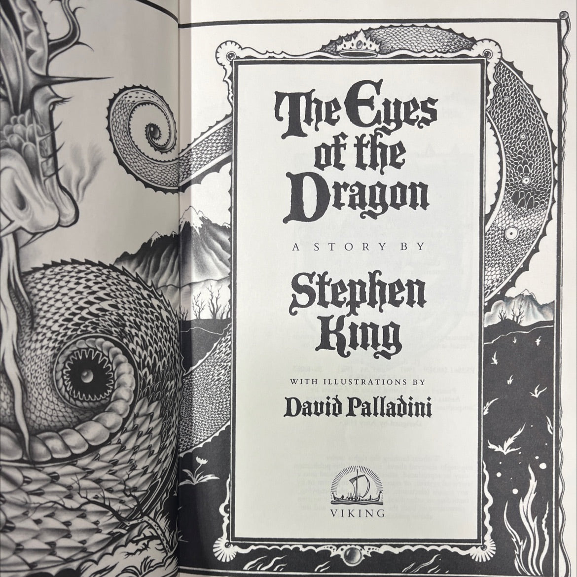 the eyes of the dragon book, by Stephen King, 1987 Hardcover image 2