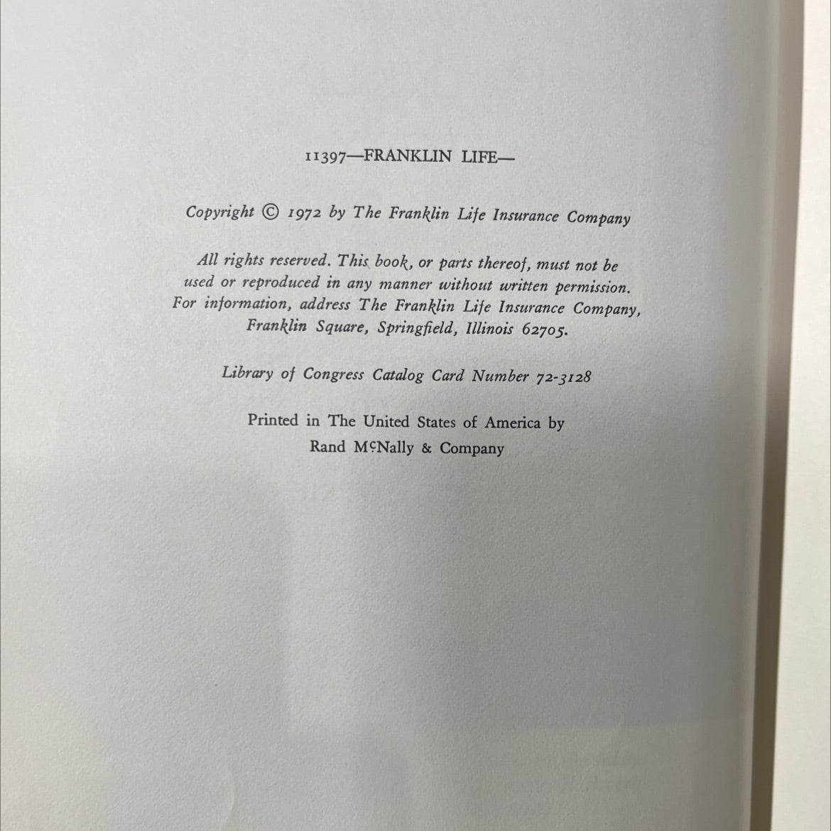 the fabulous franklin story the history of the franklin life insurance company book, by francis j. o'brien, 1972 image 3