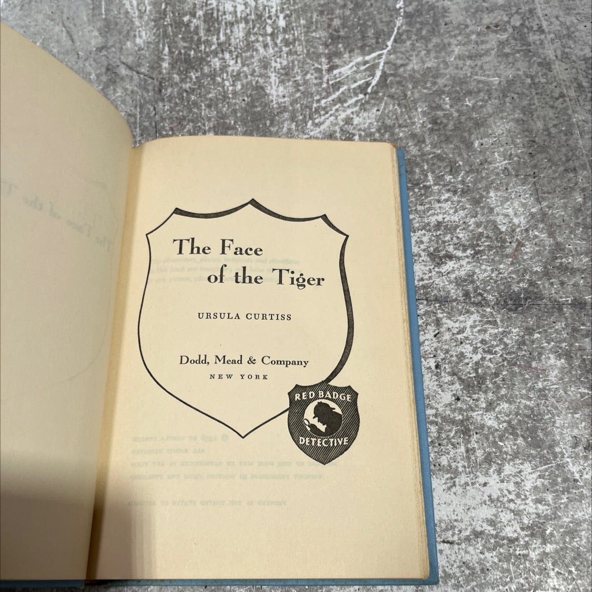 the face of the tiger book, by ursula curtiss, 1958 Hardcover image 2