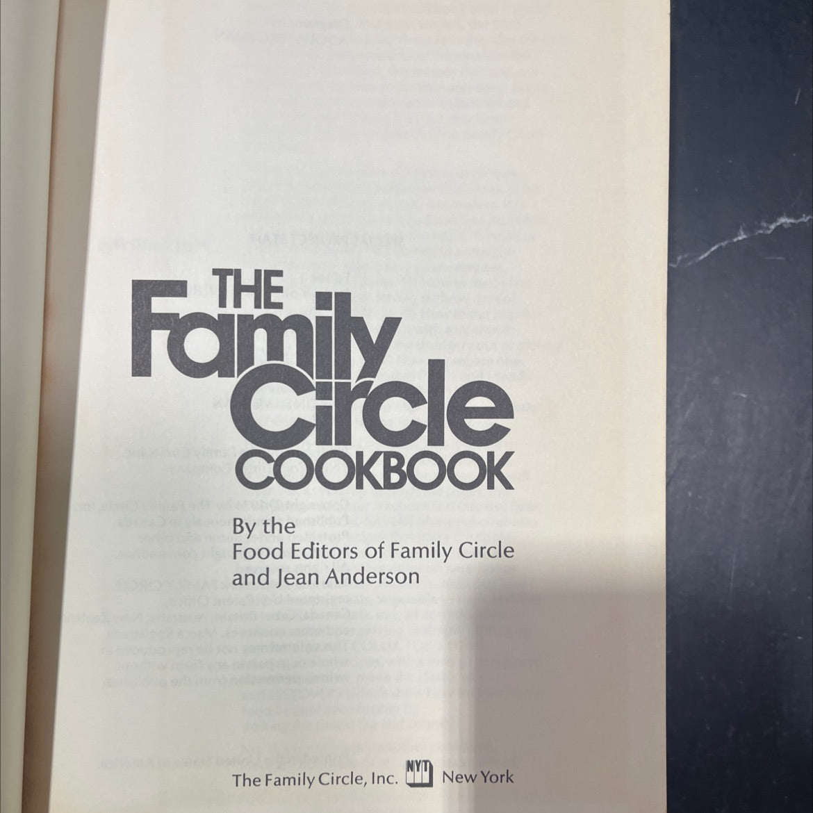 the family circle cookbook book, by food editors of family circle, jean anderson, 1974 Hardcover image 2