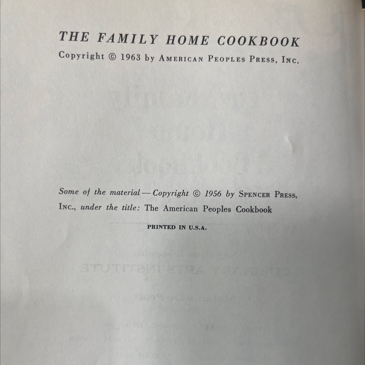 the family home cookbook book, by staff home economists culinary arts institute, 1963 Hardcover image 3