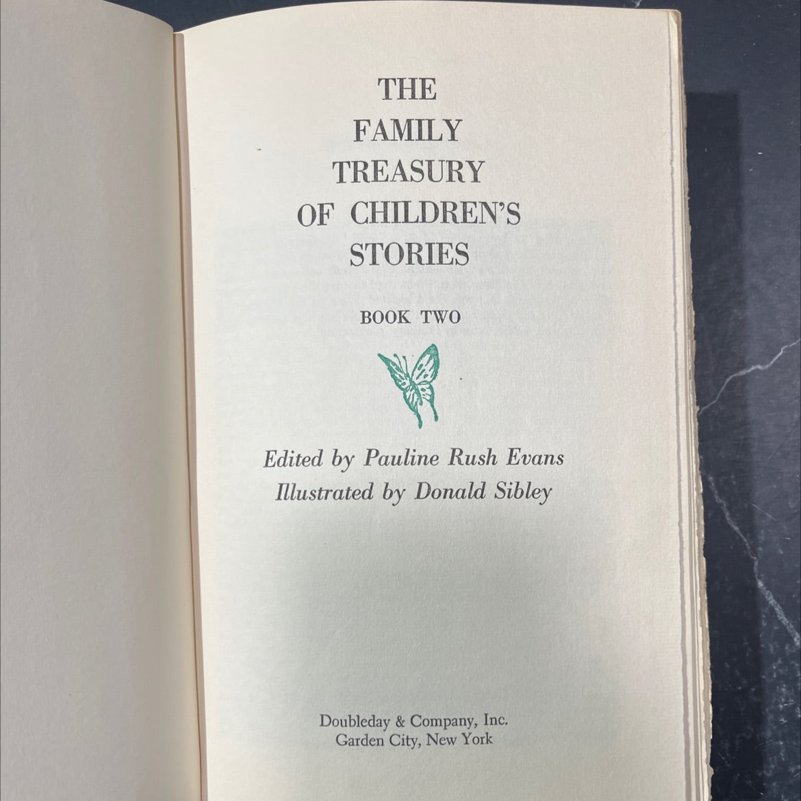 the family treasury of children's stories book two book, by Pauline Rush Evans, 1956 Hardcover image 2