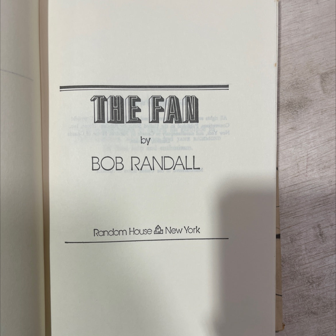 the fan book, by bob randall, 1977 Hardcover, Vintage image 2