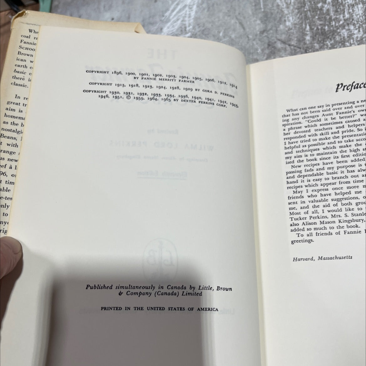 the fannie farmer cookbook book, by wilma lord perkins, 1965 Hardcover image 3