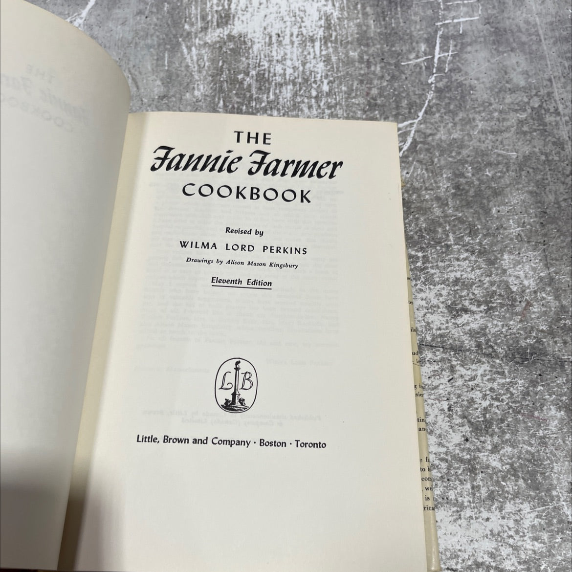 the fannie farmer cookbook book, by wilma lord perkins, 1965 Hardcover image 2